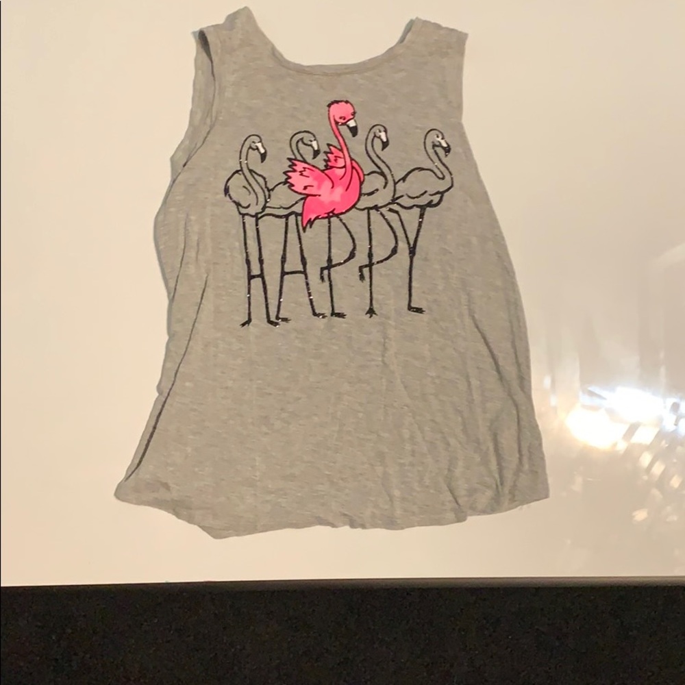 💙 Grey flamingo tank